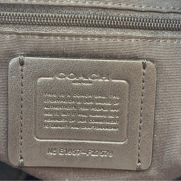 Coach Lexy Black Woven Polyester & Leather Triple  Coach Lexy Shoulder Bag in Signature Jacquard Black Logo Print and Leather